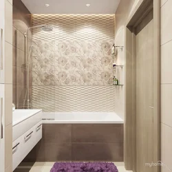 Modern design of a small bathroom without toilet