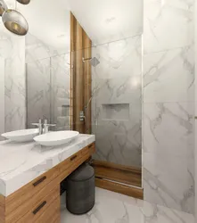 Hamam dizaynı ağac və mərmər