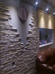Decoration of apartments with stone photo
