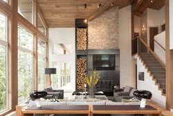 Interior of a living room at home with second light