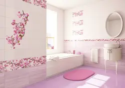 Цветы Плитка Дизайн Ванна Фото