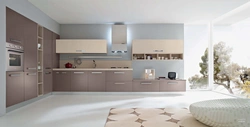 What colors goes with cappuccino in the kitchen interior