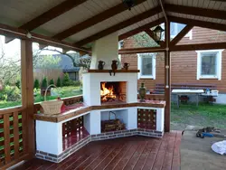 Summer kitchen interior photo