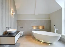 Free-standing bathtubs in the interior