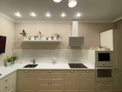 Kitchen design without wall cabinets with window