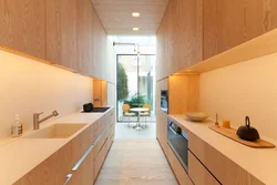 Kitchen design on two sides in a modern style