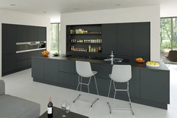 Combination Of Black In The Kitchen Interior