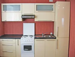 Kitchen design 3 by 2 with refrigerator photo