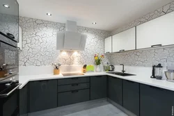 Wallpaper For The Kitchen To Match The Gray Set Photo