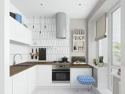 Small kitchen design in Scandinavian style