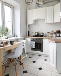 Small kitchen design in Scandinavian style