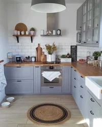 Small kitchen design in Scandinavian style