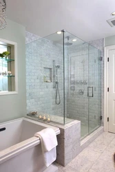 Bath And Shower Combined With Bathtub Photo