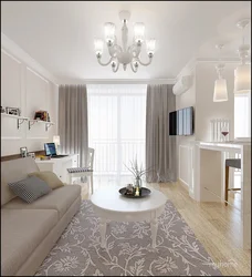 Kitchen living room designs photo in the house in light colors