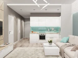 Kitchen Living Room Designs Photo In The House In Light Colors