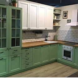 Kitchen budbin ikea in the interior green
