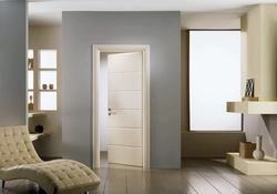 Interior doors in the interior of an apartment in a modern style photo