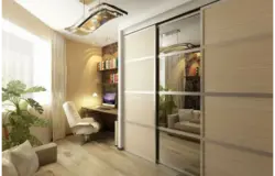 Zamonaviy uslubda yashash xonasida shkaf dizayni