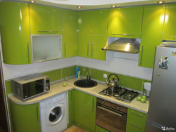 Kitchen set 5 sq m photo in Khrushchev