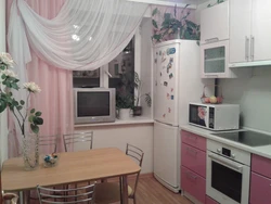 Kitchen Interior In Khrushchev Curtains