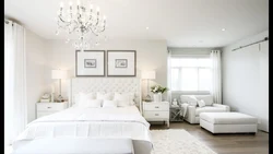 Wallpaper for a bedroom in a modern style for white furniture photo