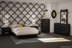Wallpaper for a bedroom in a modern style for white furniture photo