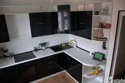 Kitchen in a nine-story building panel design 9