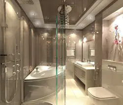 Bathroom design 4m2 with shower