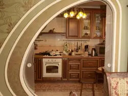 Дизайн интерьер кухни арки