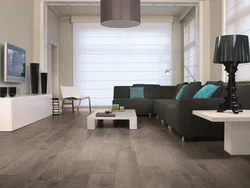 Floor design in the living room photo laminate