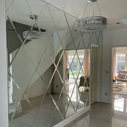 Mirror tiles in the hallway interior photo
