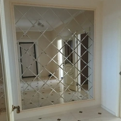 Mirror tiles in the hallway interior photo