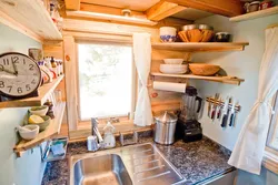 Small kitchen in the country house design photo