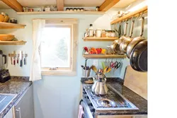 Small kitchen in the country house design photo