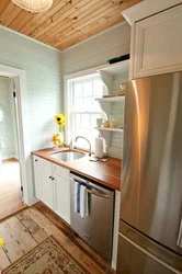 Small kitchen in the country house design photo