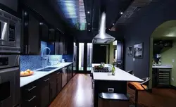 Кухня Дизайн Темный Потолок