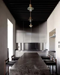 Kitchen design dark ceiling