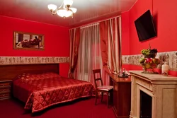 Интерьер красной спальни