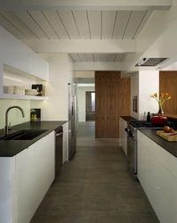 Walk-through kitchen interior