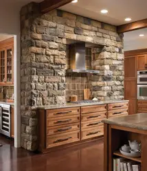 Beautiful interior wall in the kitchen