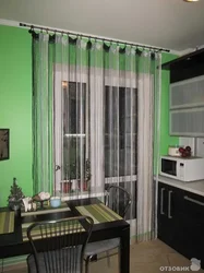 Ніцяныя запавесы на кухню ў інтэр'еры рэальныя фота