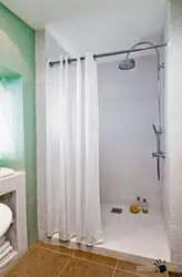 Tepsi Və Pərdə Ilə Vanna Otağı Dizaynı