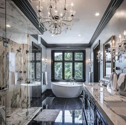 Bathroom Design With Chandelier