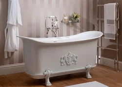 Аяқтардағы ванна бөлмесінің дизайны