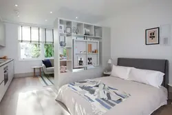 Bedroom and kitchen in one room photo