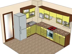 Location of kitchen units in the kitchen photo