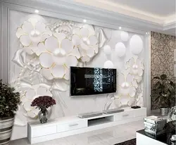 3 D Wallpaper In The Living Room Interior