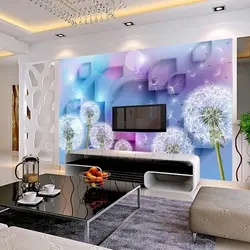 3 d wallpaper in the living room interior