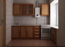 Column in the kitchen 6 sq m photo
