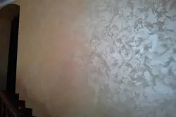 Venetian plaster for interior decoration photo in the interior of the living room walls